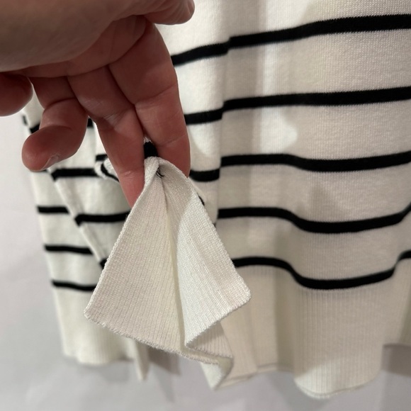 Style & Co Sweater Knit Crewneck Long Sleeve Black White Striped Size XXL NWT - Picture 8 of 11